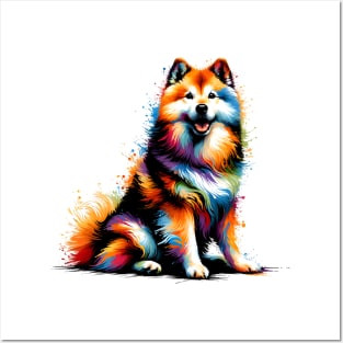 Vibrant Shikoku in Colorful Paint Splash Artwork Posters and Art